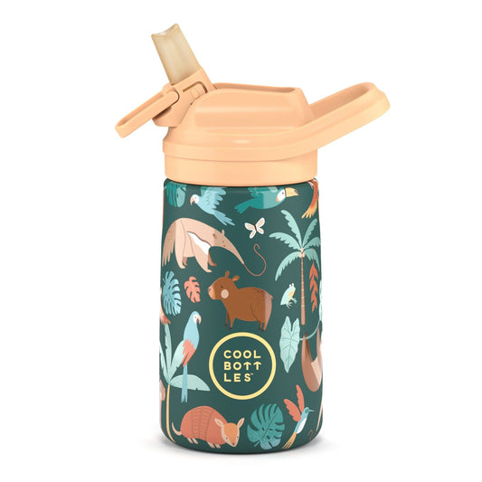 BOTELLA TÉRMICA COOL BOTTLES 350ML ·KIDDIES RAINFOREST REFUGE· - Happy Moments Baby