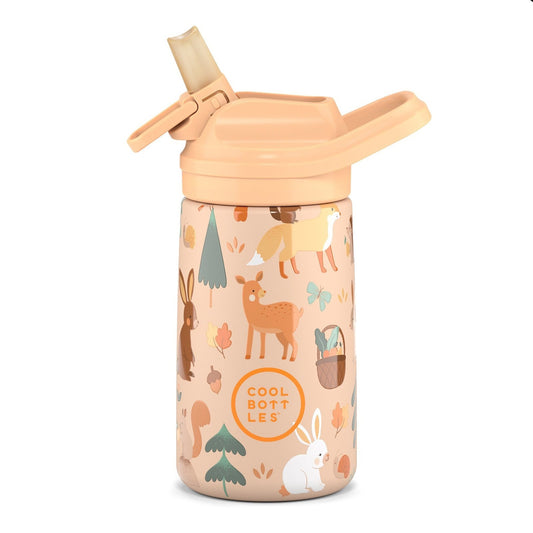 BOTELLA TÉRMICA COOL BOTTLES 350ML ·KIDDIES WOODLAND BUDDIES· - Happy Moments Baby