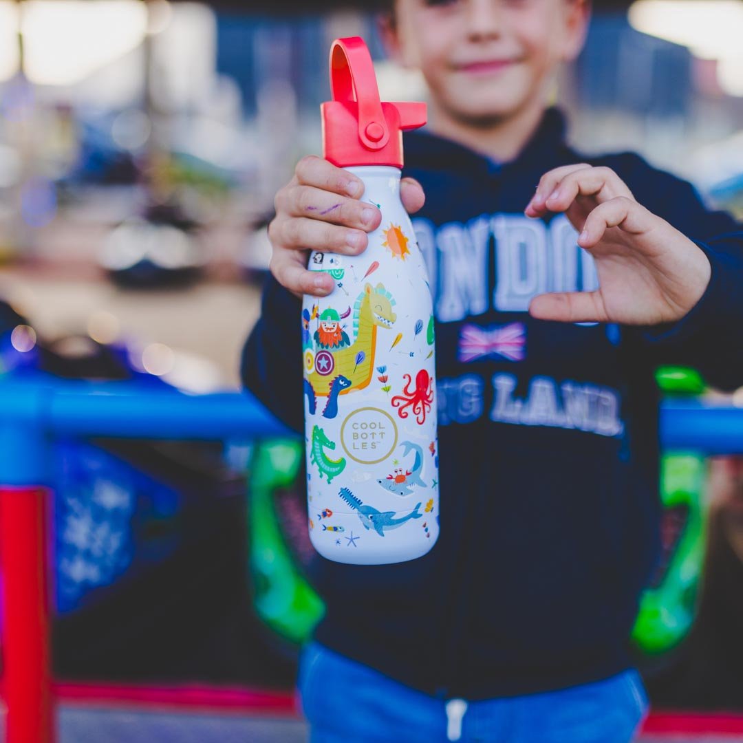 BOTELLA TÉRMICA COOL BOTTLES 350ML ·KIDS BRAVE VIKINGS· - Happy Moments Baby