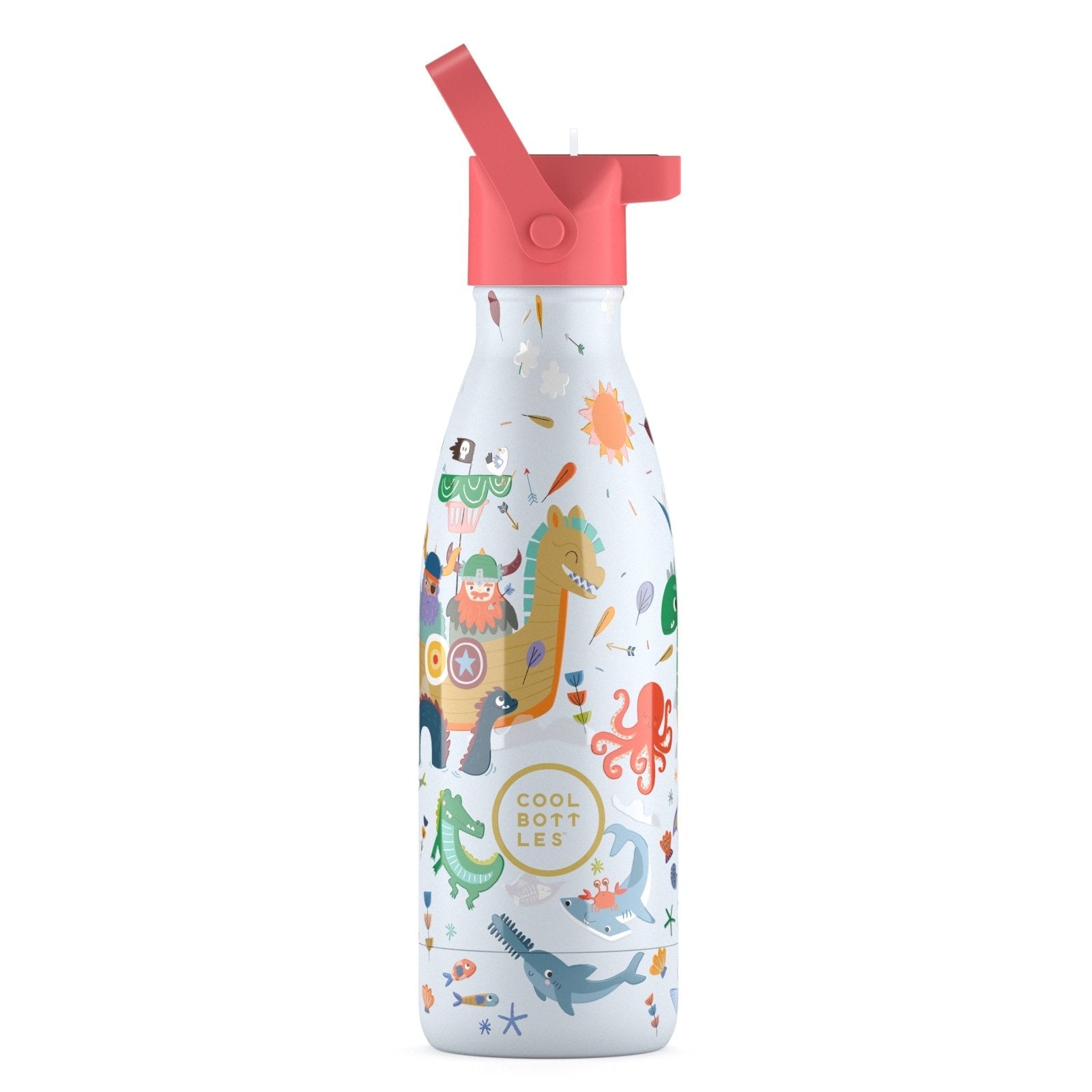 BOTELLA TÉRMICA COOL BOTTLES 350ML ·KIDS BRAVE VIKINGS· - Happy Moments Baby