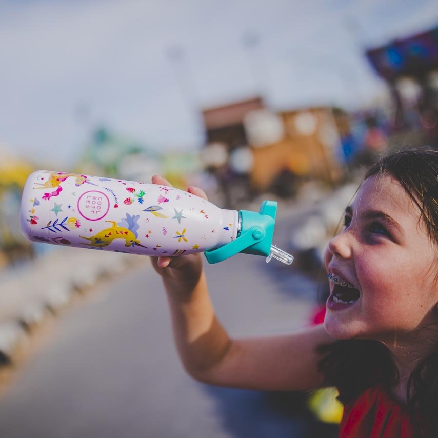 BOTELLA TÉRMICA COOL BOTTLES 350ML ·KIDS FUNNY UNICORNS· - Happy Moments Baby