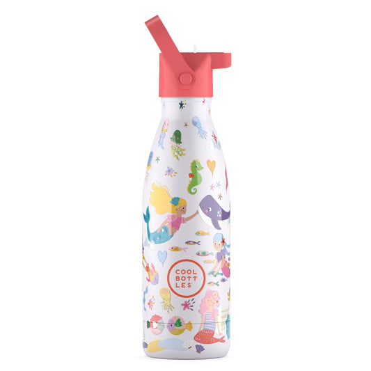 BOTELLA TÉRMICA COOL BOTTLES 350ML ·KIDS SWEET MERMAIDS· - Happy Moments Baby