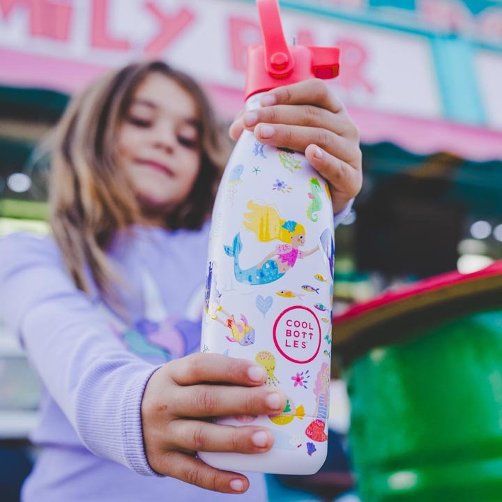 BOTELLA TÉRMICA COOL BOTTLES 350ML ·KIDS SWEET MERMAIDS· - Happy Moments Baby