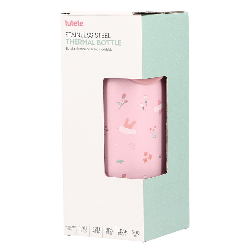 BOTELLA TÉRMICA DE ACERO TUTETE 500ML ·BLOSSOM BIRDS· - Happy Moments Baby