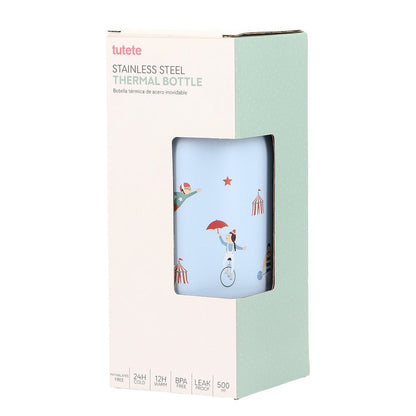 BOTELLA TÉRMICA DE ACERO TUTETE 500ML ·CIRCUS SHOW· - Happy Moments Baby