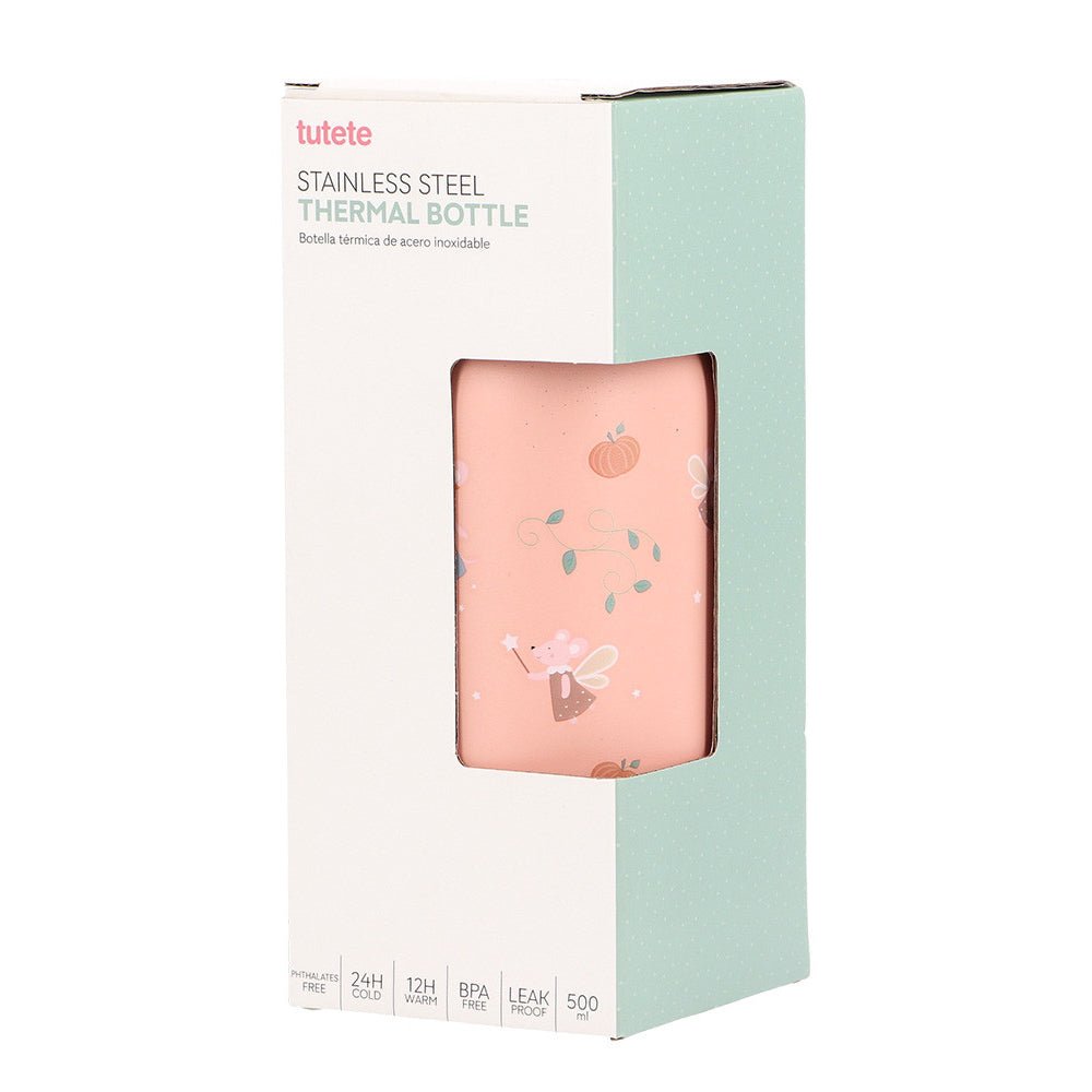 BOTELLA TÉRMICA DE ACERO TUTETE 500ML ·MOUSE FAIRIES· - Happy Moments Baby