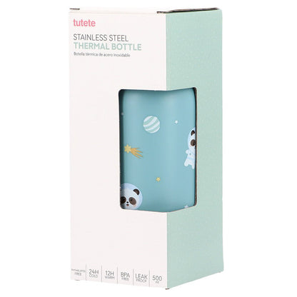 BOTELLA TÉRMICA DE ACERO TUTETE 500ML ·PANDAS IN SPACE· - Happy Moments Baby