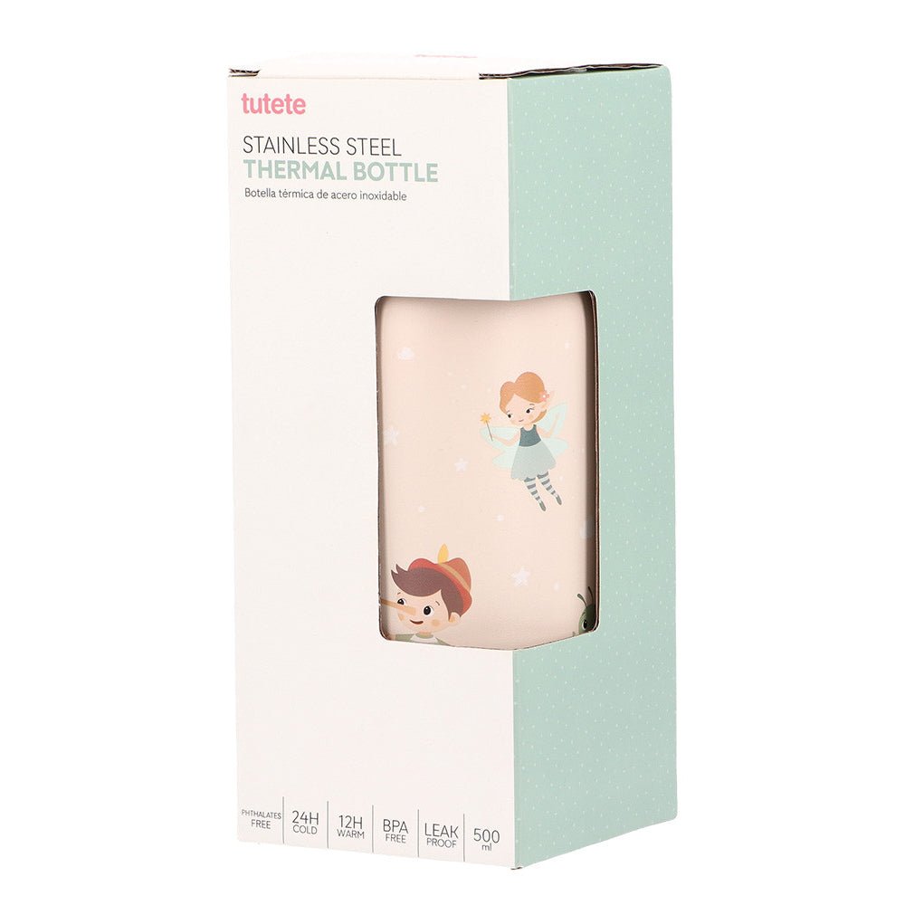 BOTELLA TÉRMICA DE ACERO TUTETE 500ML ·THE WOODEN BOY· - Happy Moments Baby