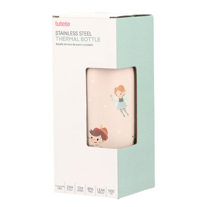 BOTELLA TÉRMICA DE ACERO TUTETE 500ML ·THE WOODEN BOY· - Happy Moments Baby