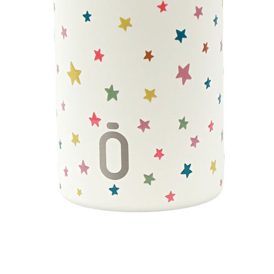 BOTELLA TÉRMICA RUNBOTT ·350ML CONFETI ESTRELLAS NATA· - Happy Moments Baby