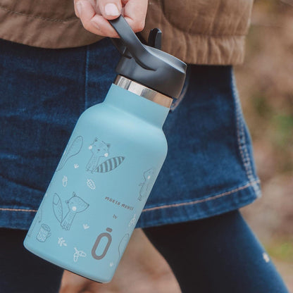 BOTELLA TÉRMICA RUNBOTT ·350ML MARTA MUNTÉ ANIMALES DEL BOSQUE· - Happy Moments Baby
