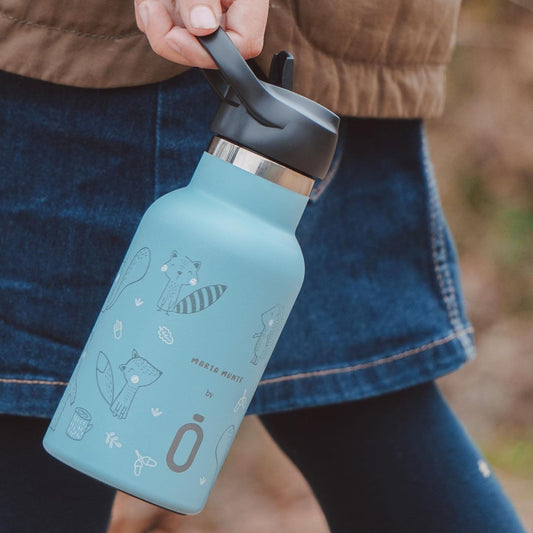 BOTELLA TÉRMICA RUNBOTT ·350ML MARTA MUNTÉ ANIMALES DEL BOSQUE· - Happy Moments Baby