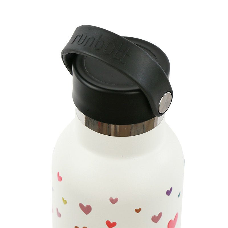 BOTELLA TÉRMICA RUNBOTT ·600ML CONFETI CORAZONES NATA· - Happy Moments Baby