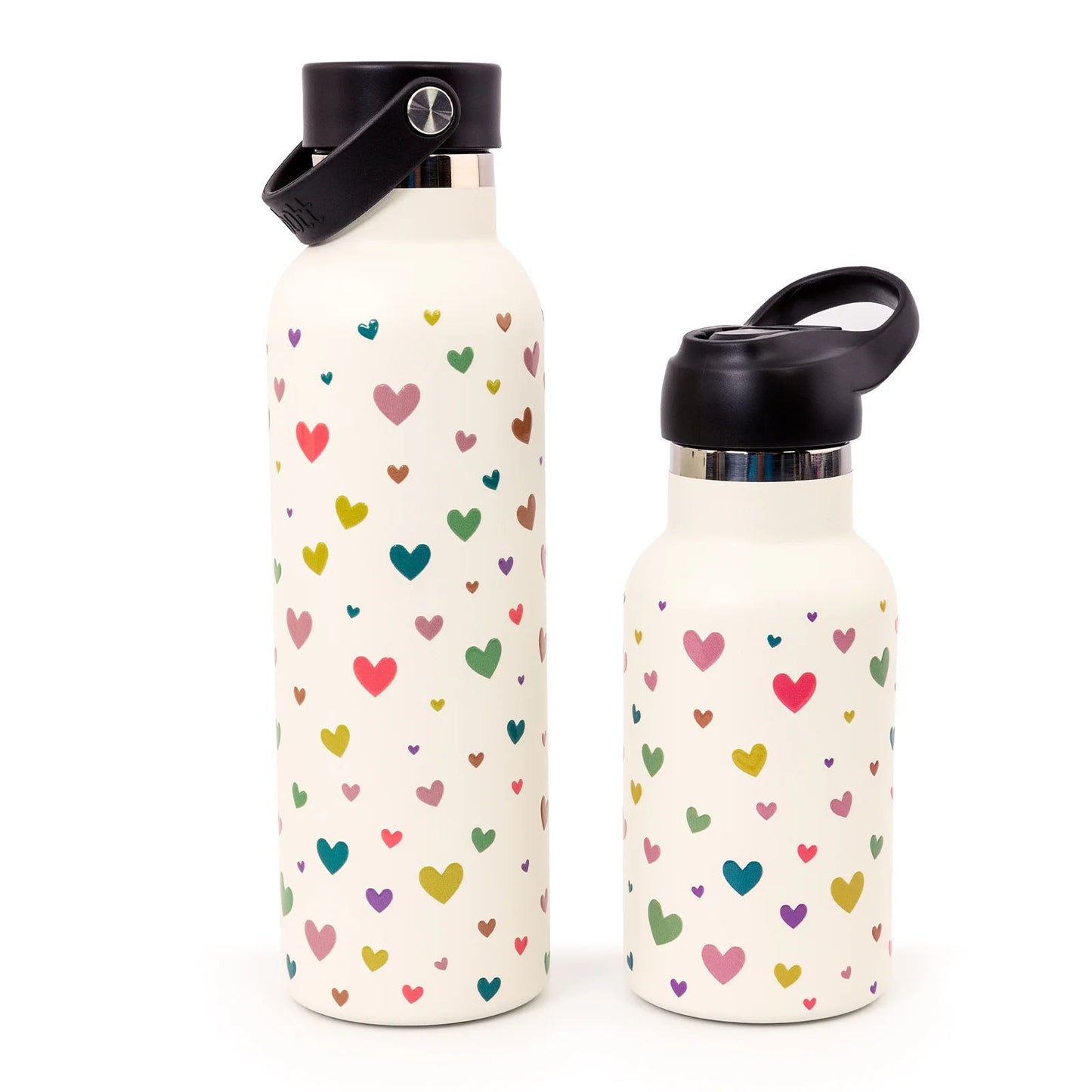 BOTELLA TÉRMICA RUNBOTT ·600ML CONFETI CORAZONES NATA· - Happy Moments Baby