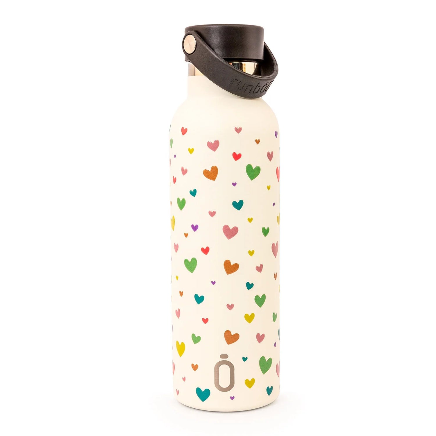 BOTELLA TÉRMICA RUNBOTT ·600ML CONFETI CORAZONES NATA· - Happy Moments Baby