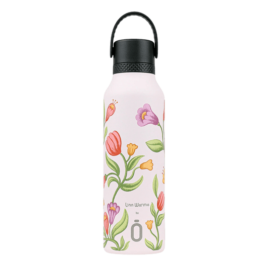 BOTELLA TÉRMICA RUNBOTT Mii ·600ML LINN WARME TULIP BUBBLEGUM· - Happy Moments Baby