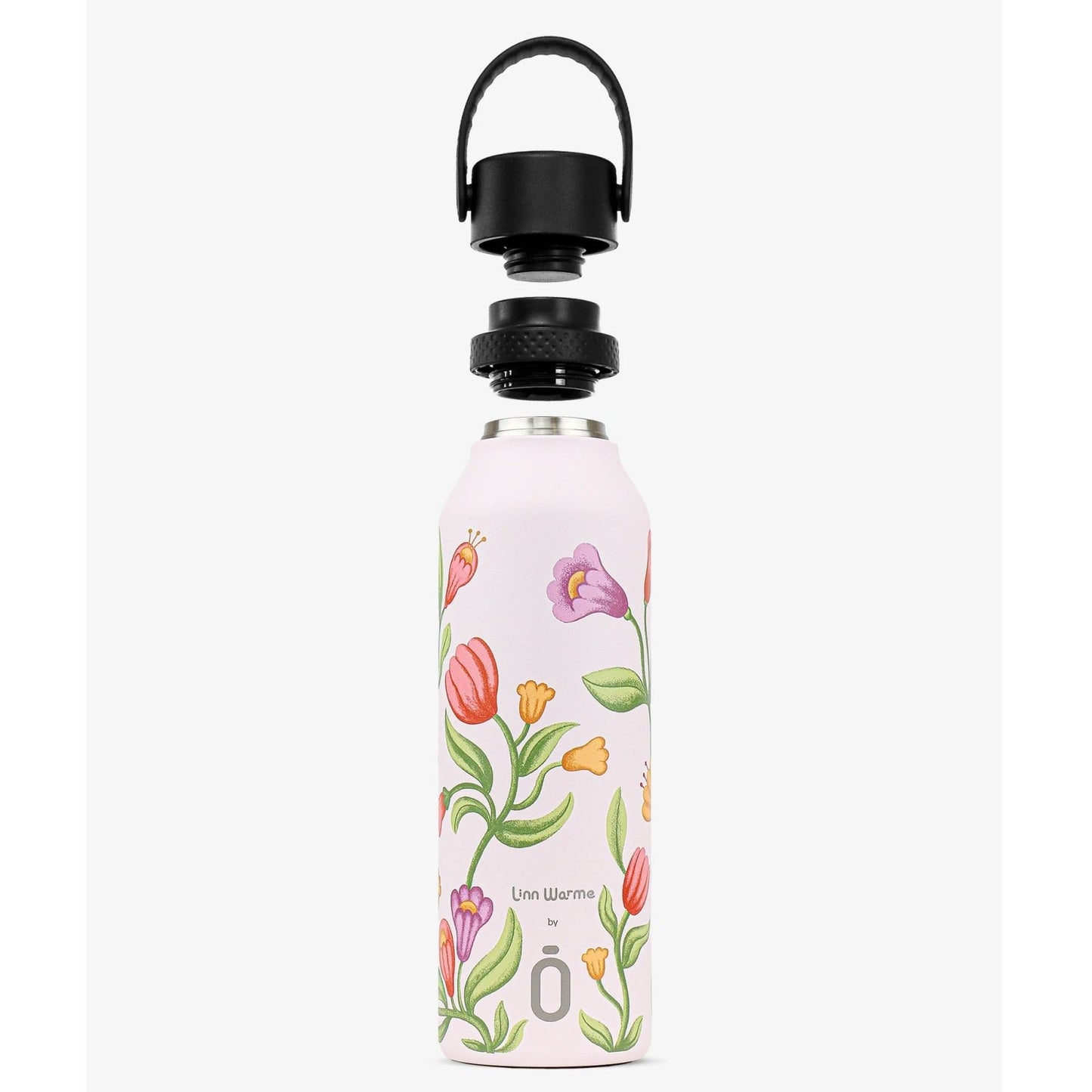 BOTELLA TÉRMICA RUNBOTT Mii ·600ML LINN WARME TULIP BUBBLEGUM· - Happy Moments Baby