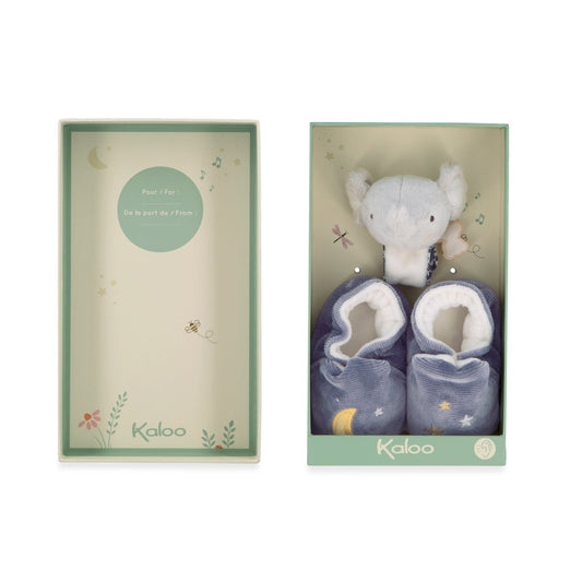 CAJA REGALO KALOO PATUCOS Y SONAJERO DE PULSERA ·ELEFANTE· - Happy Moments Baby