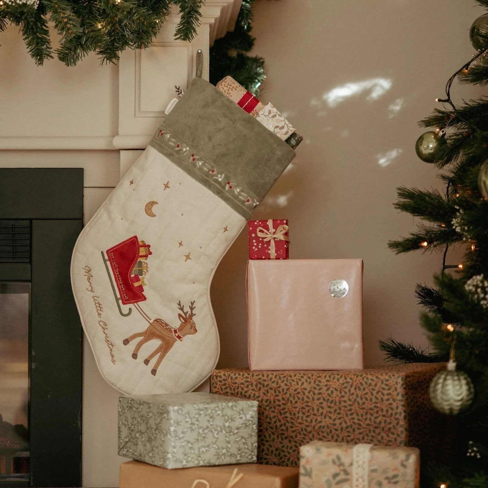 CALCETÍN NAVIDEÑO LITTLE DUTCH PERSONALIZABLE - Happy Moments Baby