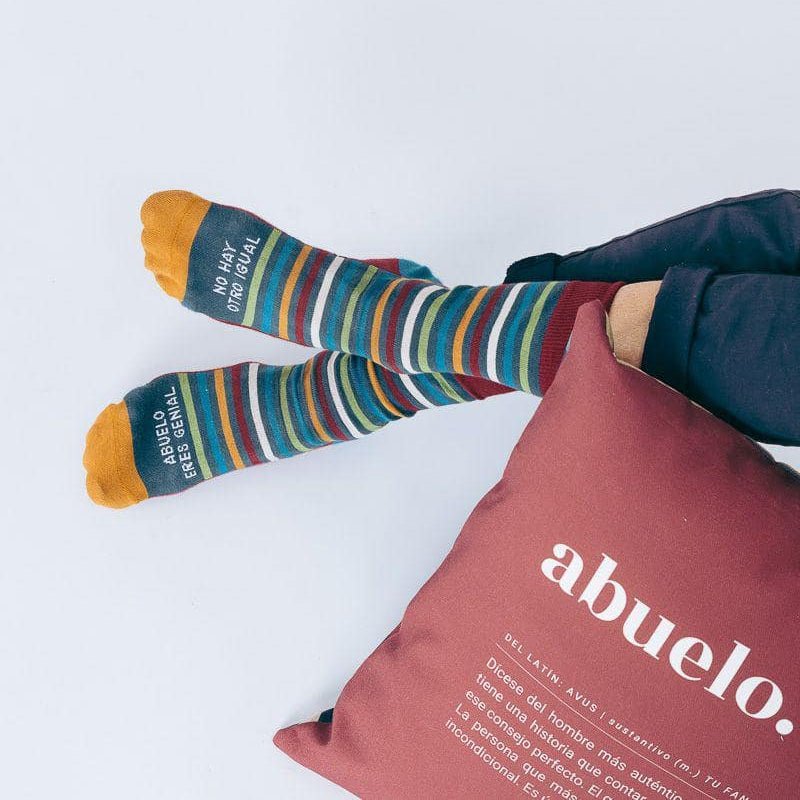CALCETINES UO ·ABUELO, ERES GENIAL NO HAY OTRO IGUAL· - Happy Moments Baby