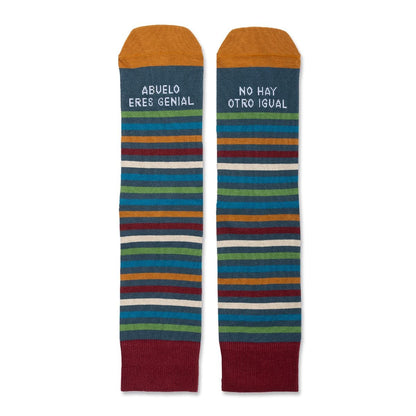 CALCETINES UO ·ABUELO, ERES GENIAL NO HAY OTRO IGUAL· - Happy Moments Baby