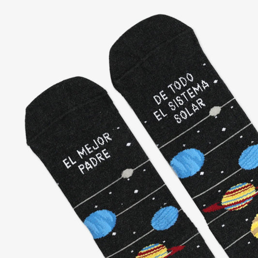 CALCETINES UO ·EL MEJOR PADRE DEL SISTEMA SOLAR· - Happy Moments Baby