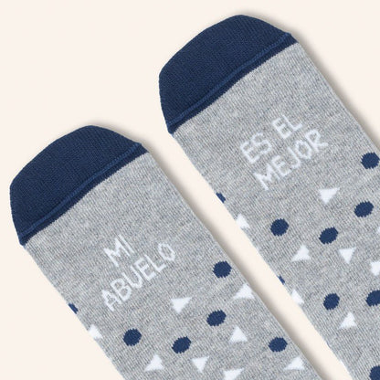 CALCETINES UO INFANTILES ·MI ABUELO ES EL MEJOR· - Happy Moments Baby