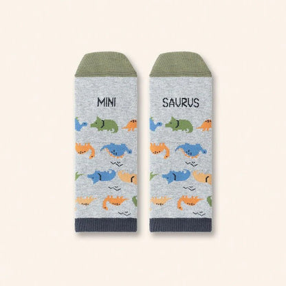 CALCETINES UO INFANTILES ·MINI - SAURUS GRIS· - Happy Moments Baby