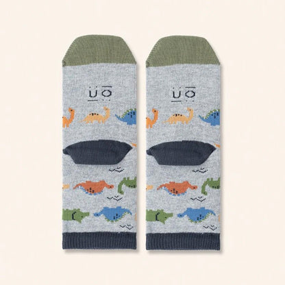 CALCETINES UO INFANTILES ·MINI - SAURUS GRIS· - Happy Moments Baby