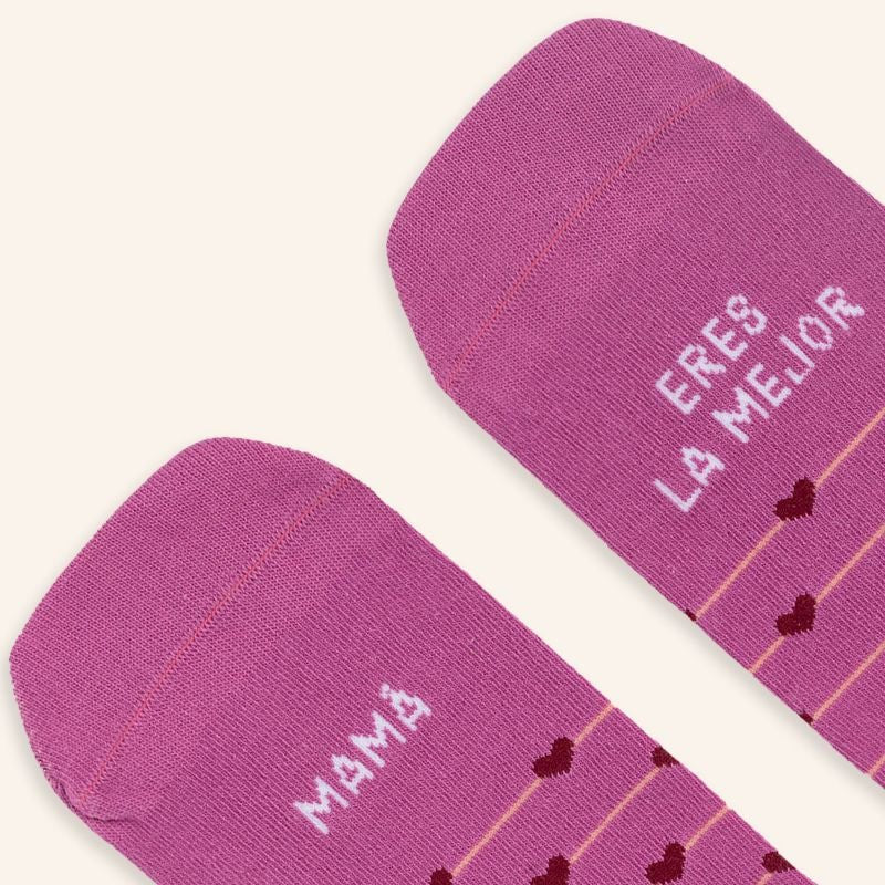 CALCETINES UO ·KIT GRANDES Y PEQUES - MAMÁ ERES LA MEJOR· - Happy Moments Baby