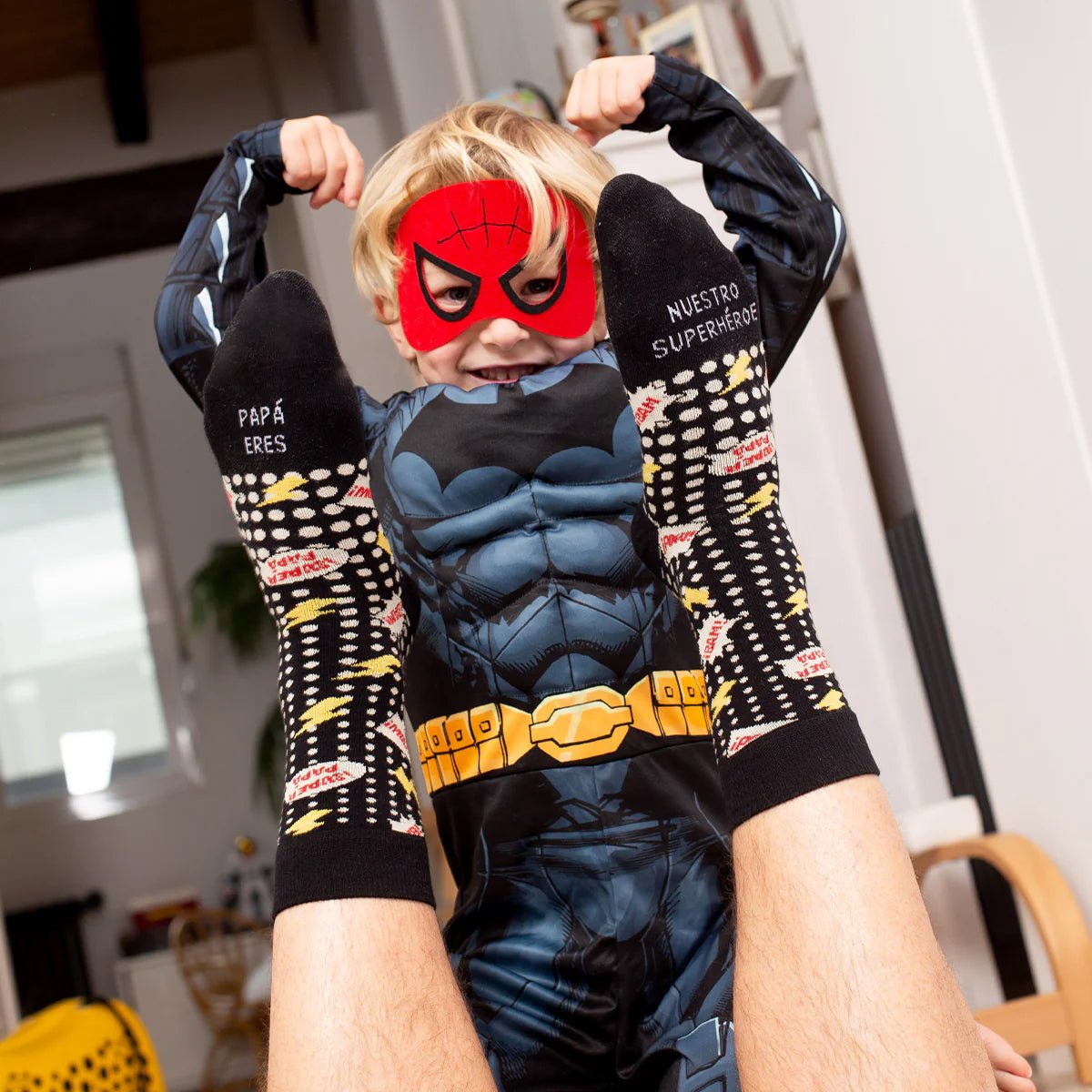 CALCETINES UO ·PAPÁ ERES NUESTRO SUPERHÉROE· - Happy Moments Baby