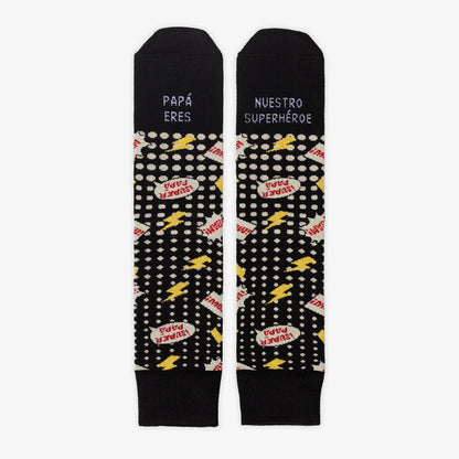 CALCETINES UO ·PAPÁ ERES NUESTRO SUPERHÉROE· - Happy Moments Baby