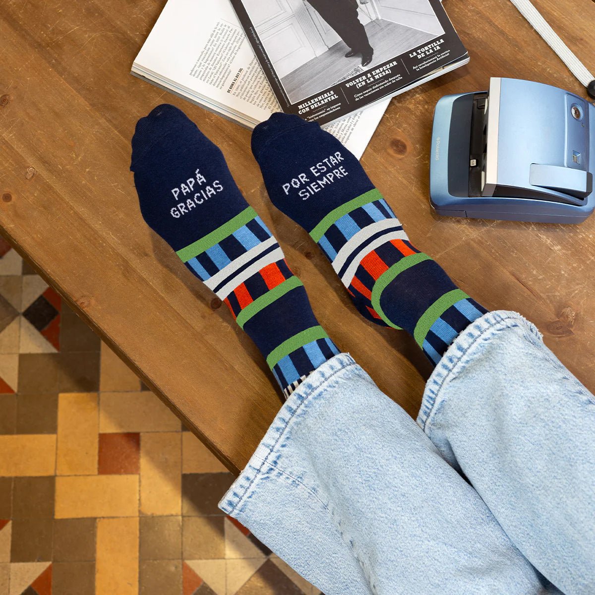 CALCETINES UO ·PAPÁ, GRACIAS POR ESTAR SIEMPRE· - Happy Moments Baby