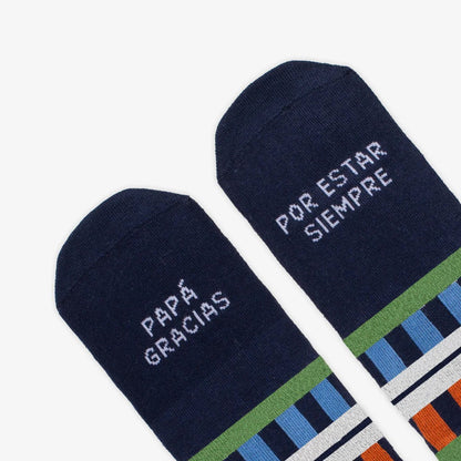 CALCETINES UO ·PAPÁ, GRACIAS POR ESTAR SIEMPRE· - Happy Moments Baby