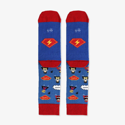 CALCETINES UO ·PAPI: EL MEJOR SUPERHÉROE DE TODOS LOS TIEMPOS· - Happy Moments Baby