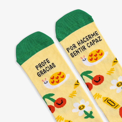 CALCETINES UO ·PROFE, GRACIAS POR HACERME SENTIR CAPAZ· - Happy Moments Baby