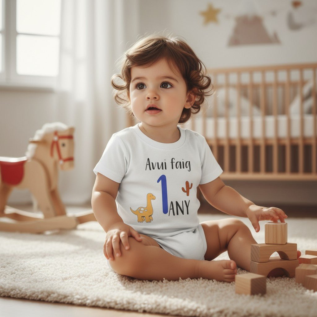 CAMISETA CUMPLEAÑOS ·DINOS· - Happy Moments Baby