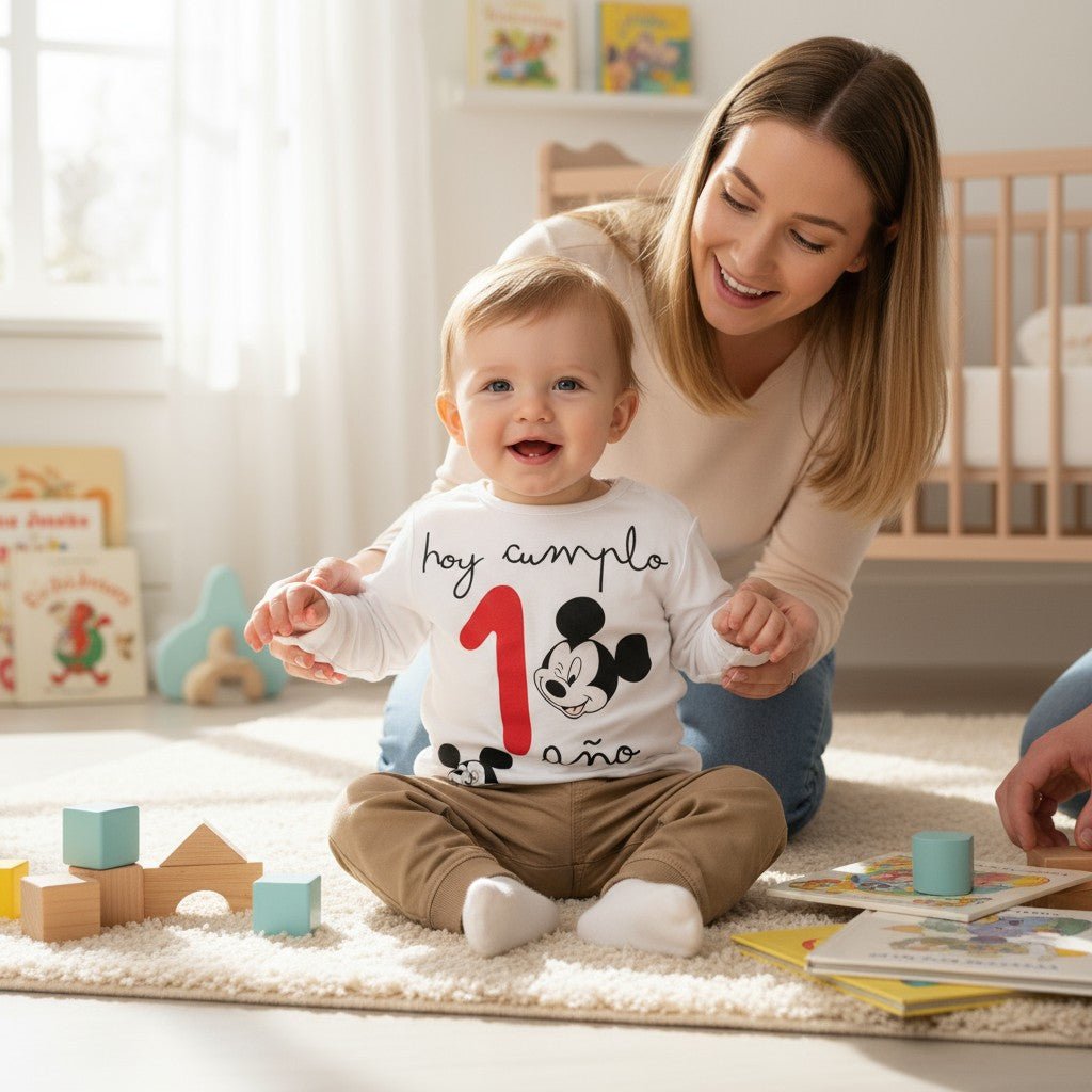 CAMISETA CUMPLEAÑOS ·MICKEY· - Happy Moments Baby
