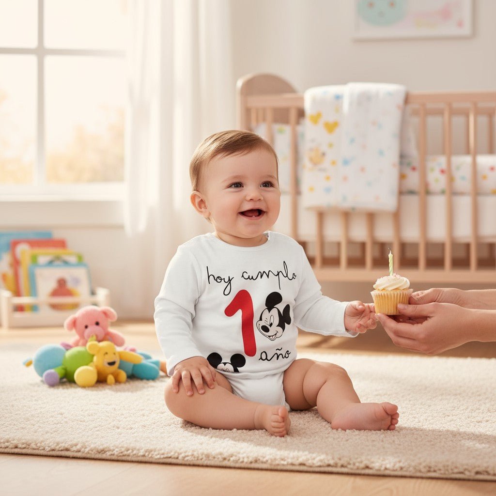 CAMISETA CUMPLEAÑOS ·MICKEY· - Happy Moments Baby