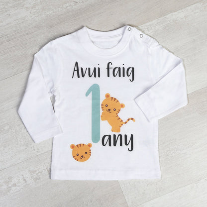CAMISETA CUMPLEAÑOS ·TIGRES· - Happy Moments Baby