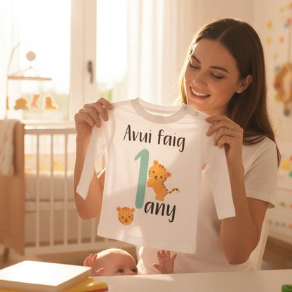 CAMISETA CUMPLEAÑOS ·TIGRES· - Happy Moments Baby