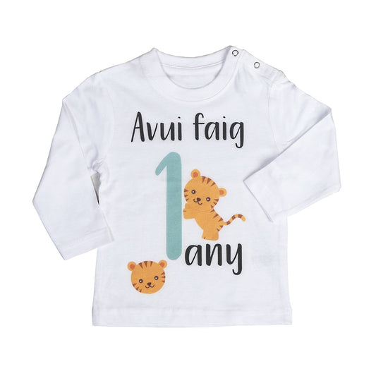 CAMISETA CUMPLEAÑOS ·TIGRES· - Happy Moments Baby