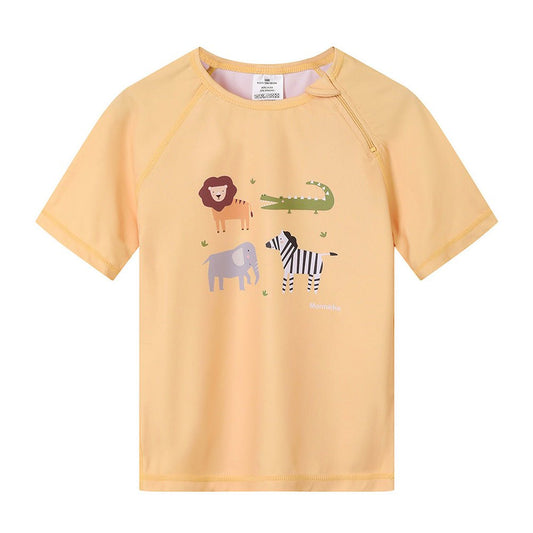 CAMISETA DE PROTECCIÓN SOLAR TUTETE ·MANGA CORTA WILD ANIMALS· - Happy Moments Baby