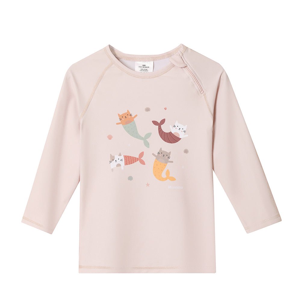 CAMISETA DE PROTECCIÓN SOLAR TUTETE ·MANGA LARGA MERMAID CATS· - Happy Moments Baby