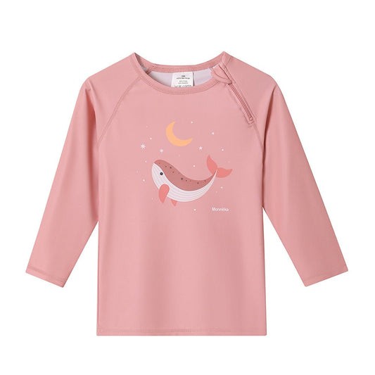 CAMISETA DE PROTECCIÓN SOLAR TUTETE ·MANGA LARGA WHALE PINK· - Happy Moments Baby