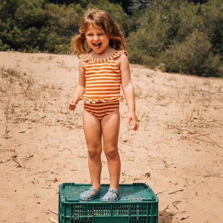 CANGREJERAS CON VELCRO RESPETUOSAS IGOR ·AZUL OCÉANO· - Happy Moments Baby