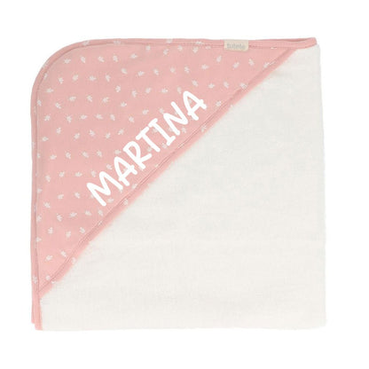CAPA DE BAÑO TUTETE PERSONALIZABLE ·LEAVES PINK· - Happy Moments Baby
