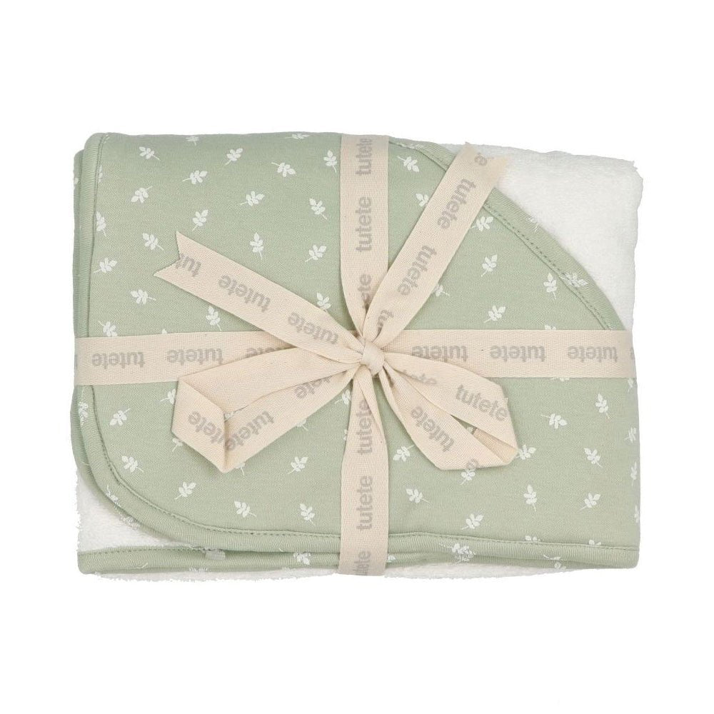 CAPA DE BAÑO TUTETE PERSONALIZABLE ·LEAVES SAGE· - Happy Moments Baby