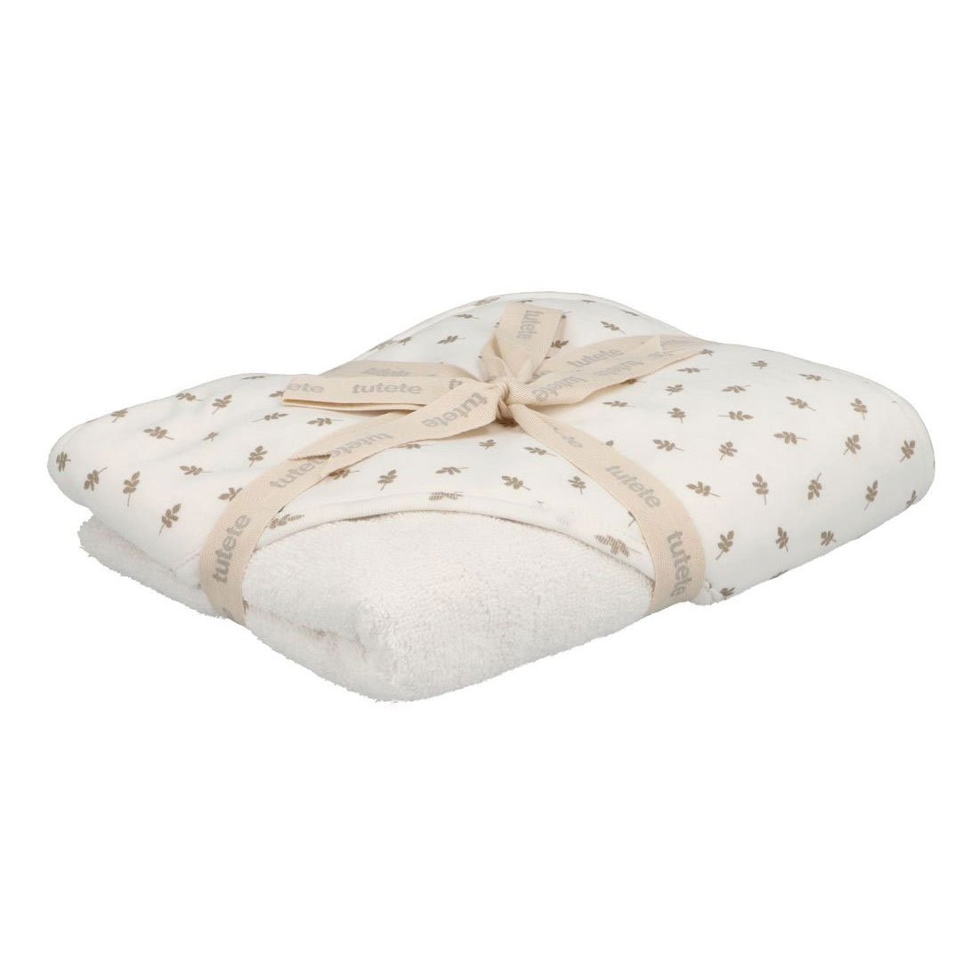 CAPA DE BAÑO TUTETE PERSONALIZABLE ·LEAVES WHITE· - Happy Moments Baby