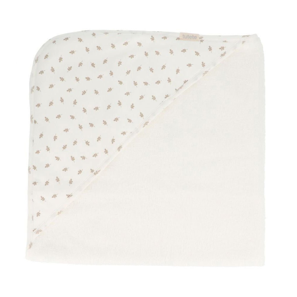 CAPA DE BAÑO TUTETE PERSONALIZABLE ·LEAVES WHITE· - Happy Moments Baby